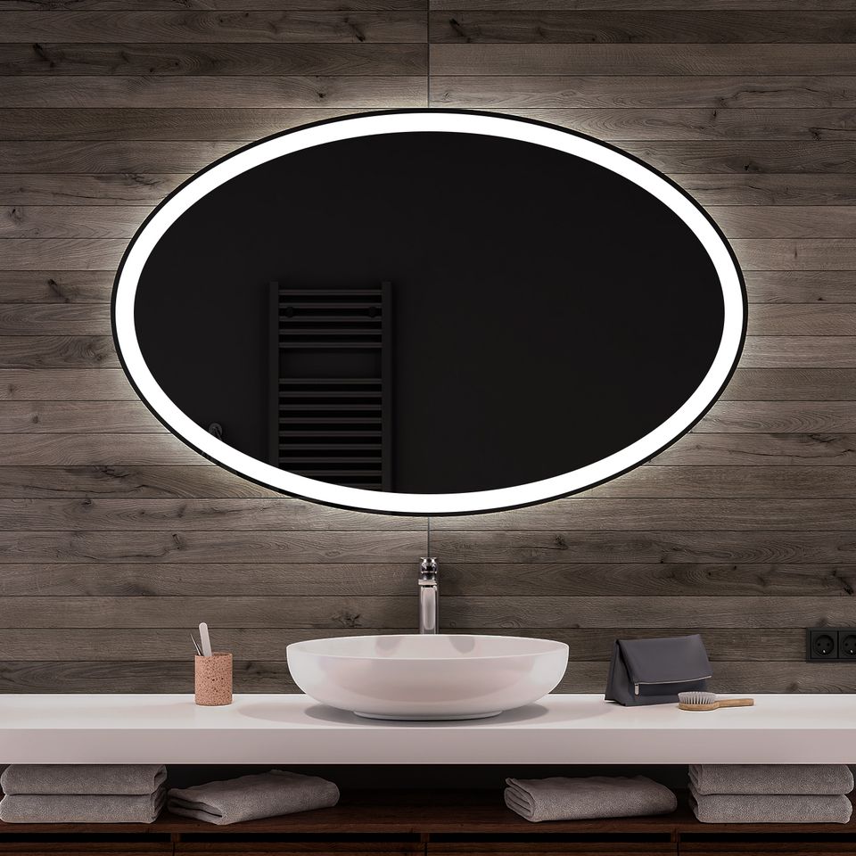 Touch LED Mirror Oval, Bedroom Touch LED Mirror – Royel Mirrors